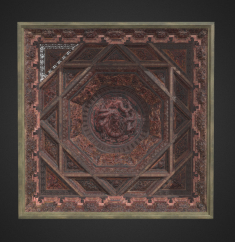 Miniature of Coffered Ceiling from Zhihua Hall (Zhihuadian, Hall of Transforming Wisdom), 3D model