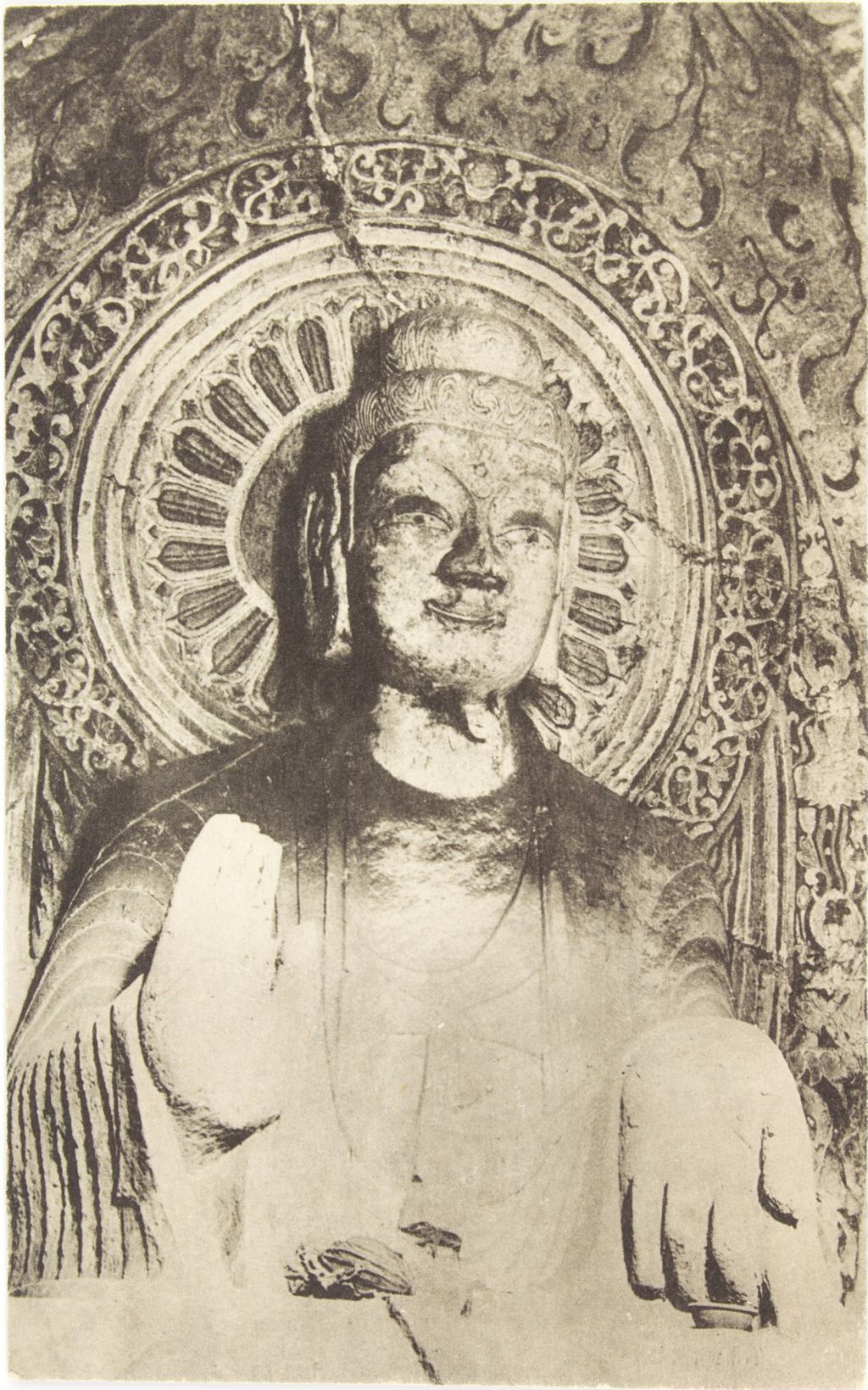 Miniature of Longmen Binyang Central Cave, west wall, Yamanaka Postcards of China, circa 1912