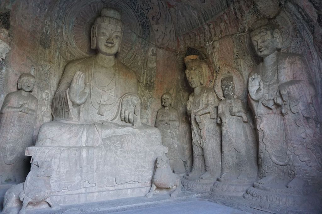 Miniature of Longmen Binyang Central Cave, central Buddha and north wall