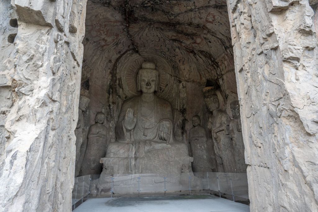 Miniature of Longmen Binyang Central Cave, central Buddha