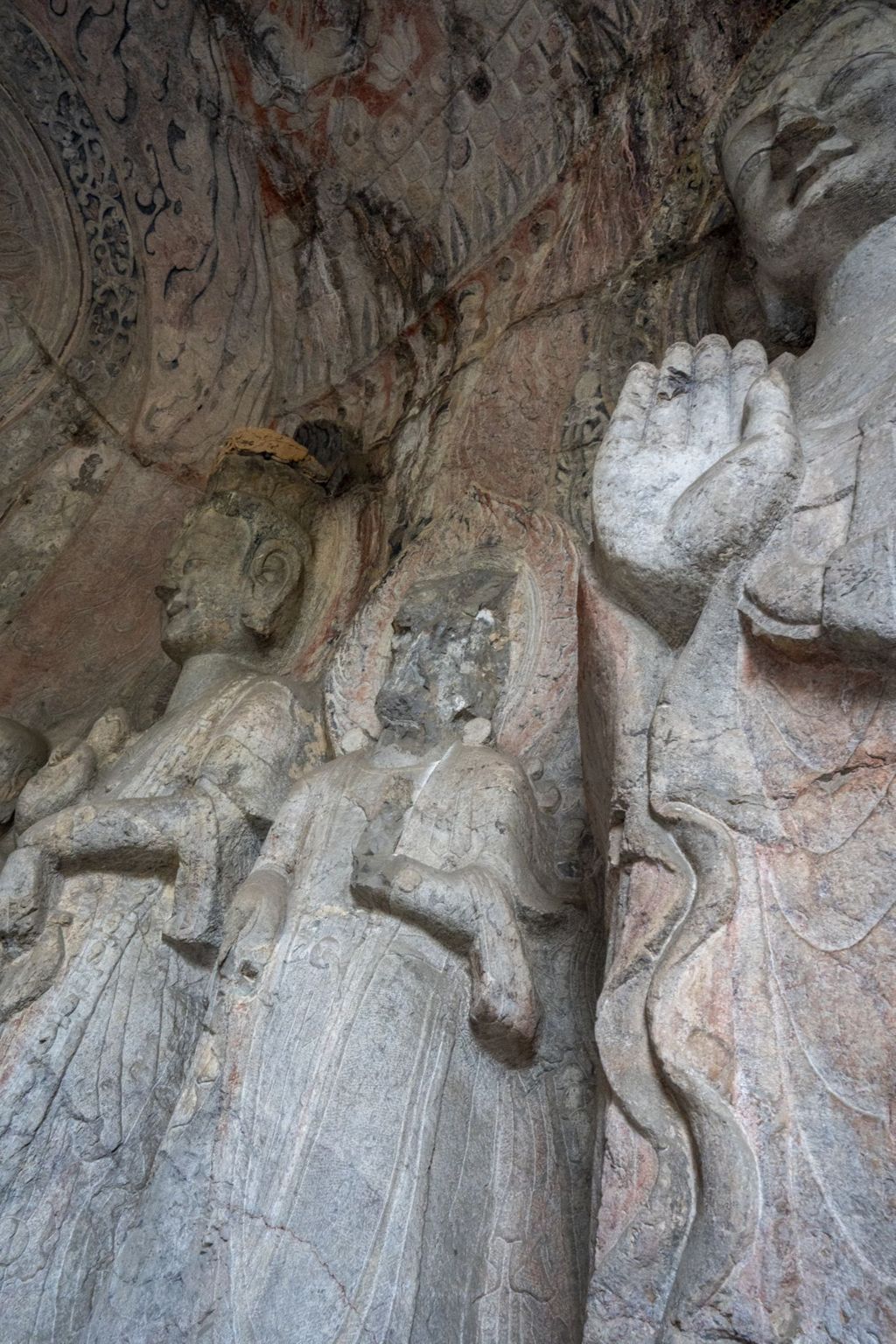 Miniature of Longmen Binyang Central Cave, north wall bodhisattvas