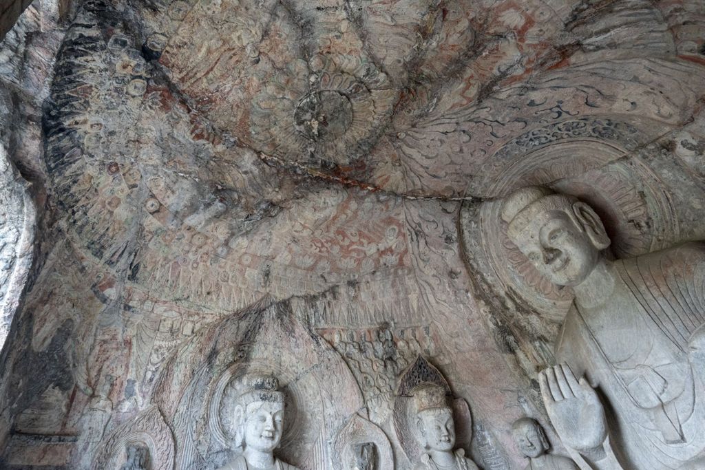 Miniature of Longmen Binyang Central Cave, ceiling