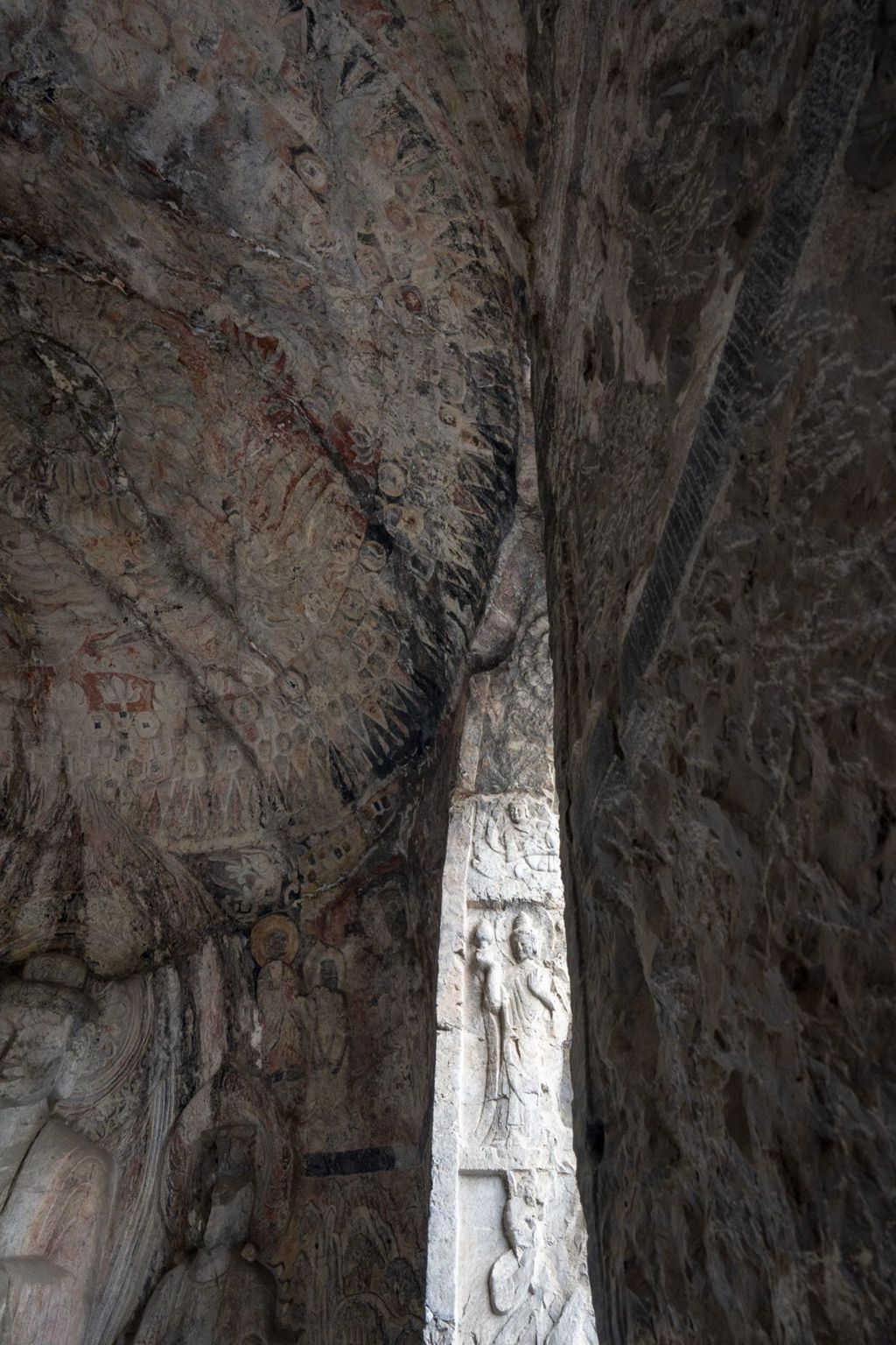 Miniature of Longmen Binyang Central Cave, entrance north side upper portion