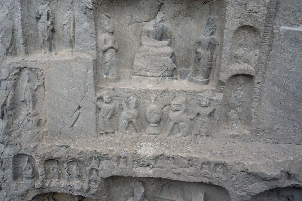 Miniature of Longmen Binyang Central Cave, exterior reliefs