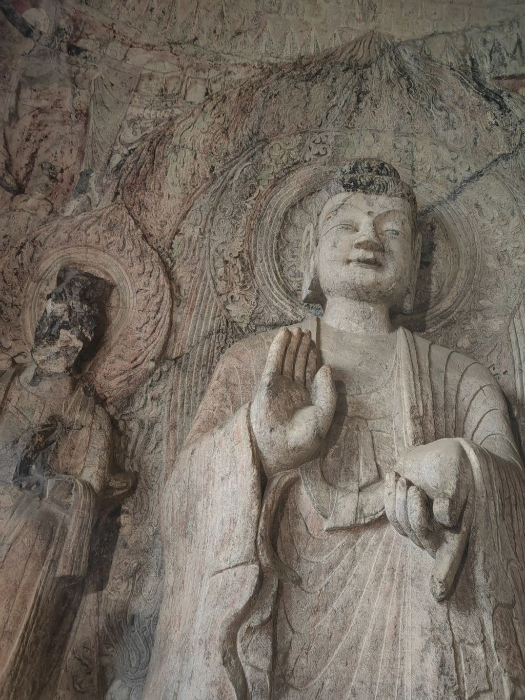 Miniature of Longmen Binyang Central Cave, south wall standing Buddha
