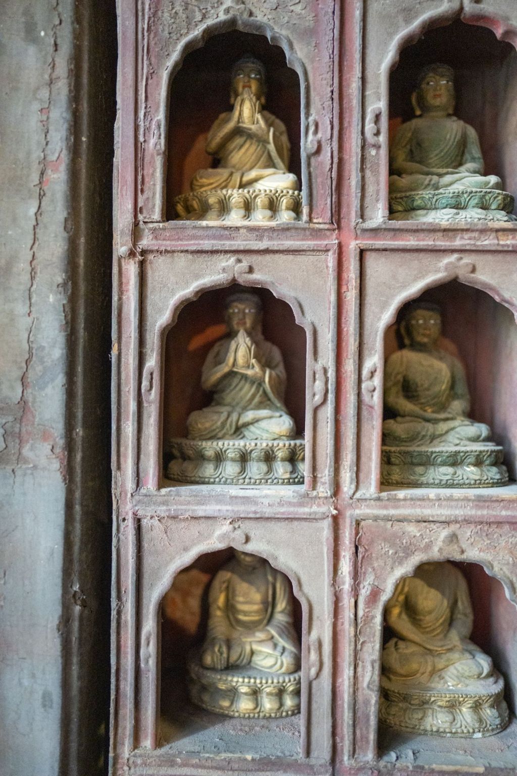 Miniature of Rulai Hall (Rulaidian, Tathagatha Hall or Shakyamuni Hall), small Buddha shrines