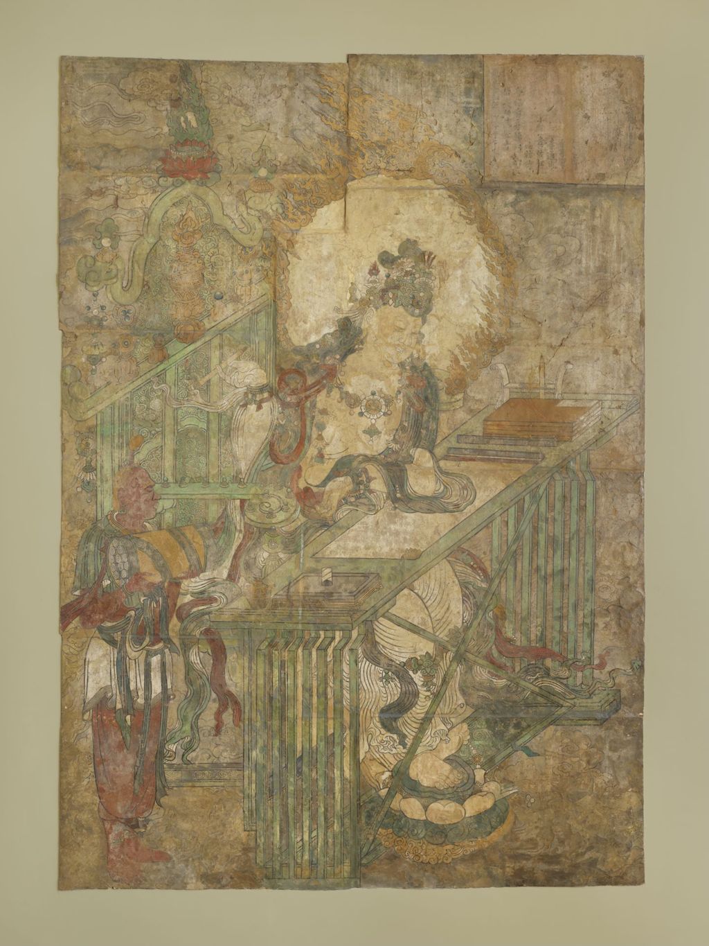 Miniature of Wenshu, Bodhisattva of Wisdom at a Writing Table