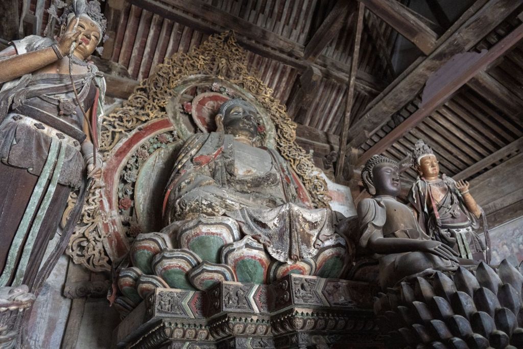 Miniature of Upper Guangsheng Temple, Amitabha Hall (or Mito Hall), seated Buddha