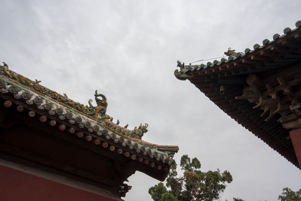 Miniature of Upper Guangsheng Temple, Vairocana Hall (or Pilu Temple or Tianzhongtian Temple), eaves