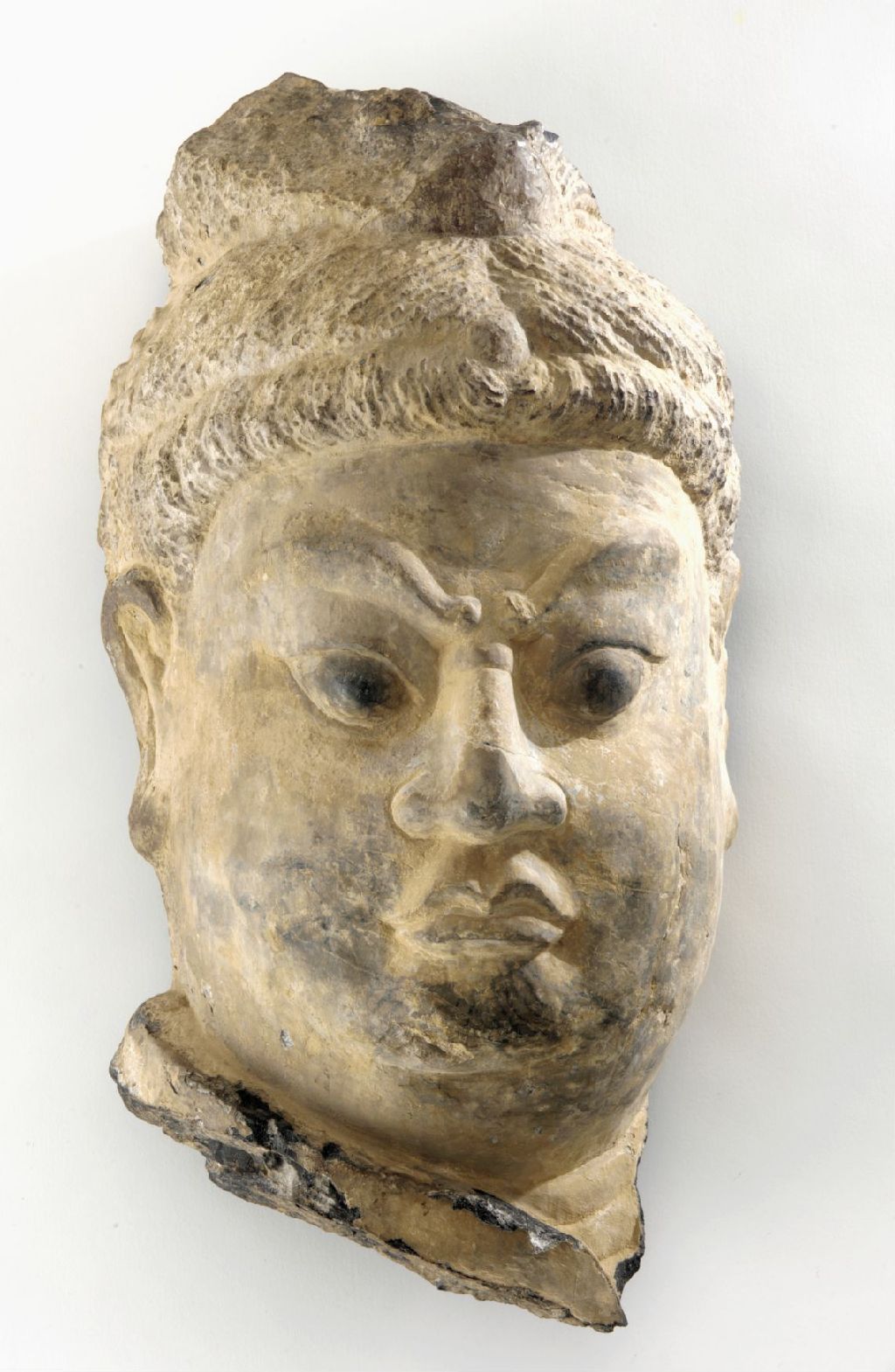 Miniature of Head of a Buddhist guardian (deva-king)
