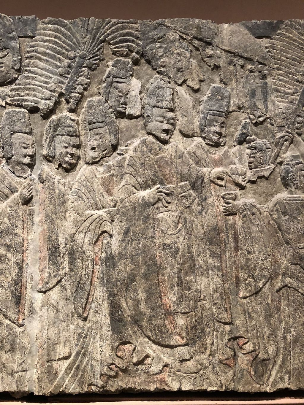 Miniature of Emperor Xiaowen and his entourage worshipping the Buddha