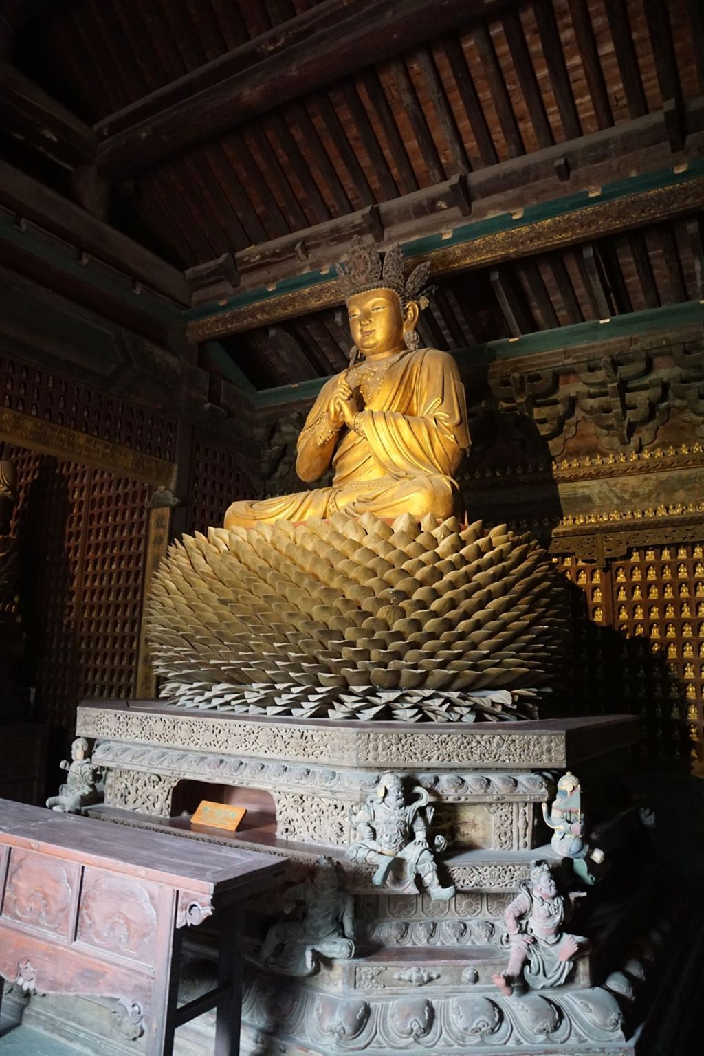 Miniature of Buddha Triad from Wanfo Pavilion (Wanfoge, Ten Thousand Buddhas Pavilion), Vairocana Buddha