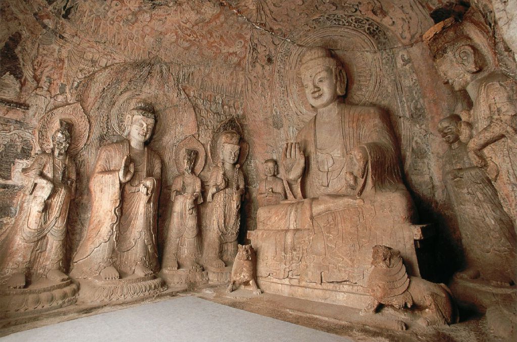 Miniature of Longmen Binyang Central Cave, West and South Walls of Cave 140