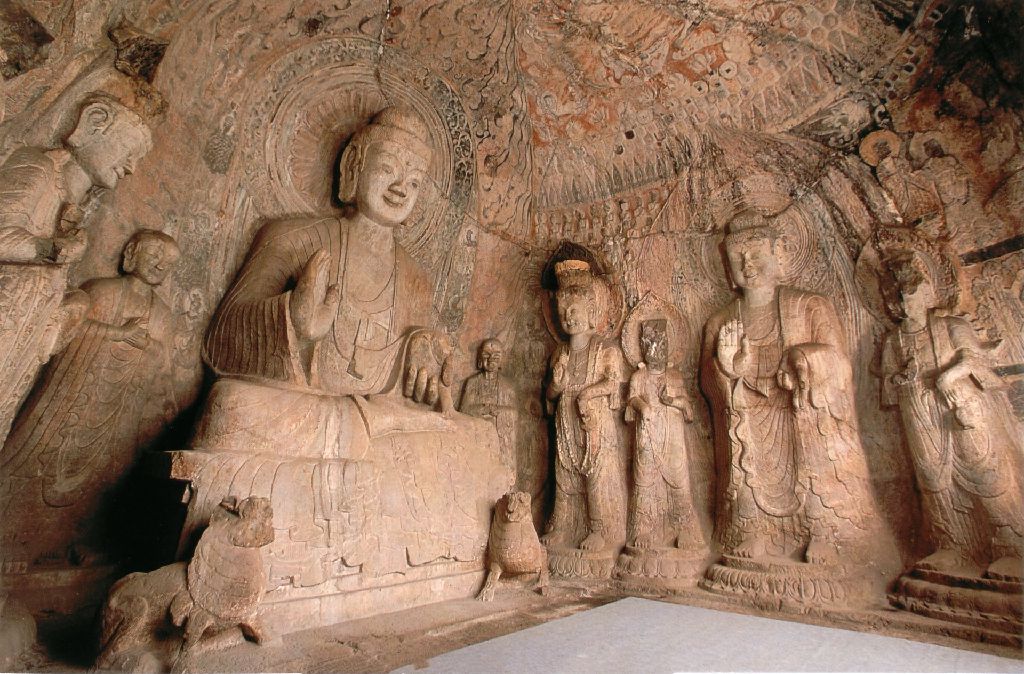 Miniature of Longmen Binyang Central Cave, West and North Walls of Cave 140