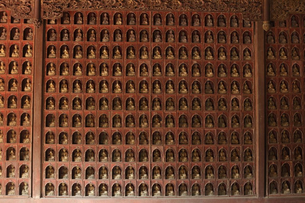 Miniature of Wanfo Pavilion (Wanfoge, Ten Thousand Buddhas Pavilion), small Buddha shrines