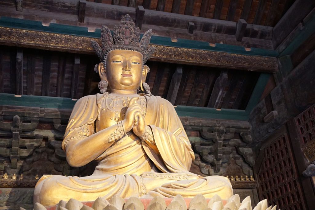 Miniature of Buddha Triad from Wanfo Pavilion (Wanfoge, Ten Thousand Buddhas Pavilion), Vairocana Buddha