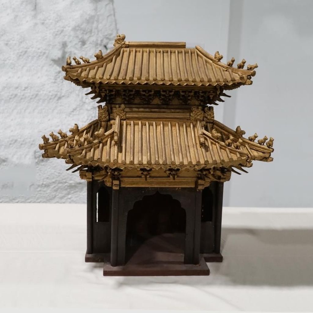 Miniature of Coffered Ceiling from Wanfo Pavilion (Wanfoge, Ten Thousand Buddhas Pavilion), pagoda from tiangong louge