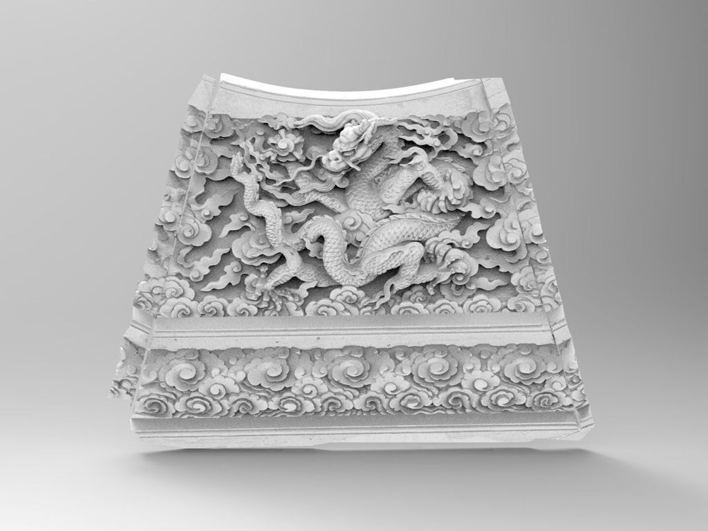 Miniature of Coffered Ceiling from Wanfo Pavilion (Wanfoge, Ten Thousand Buddhas Pavilion), small dragon digital reconstruction