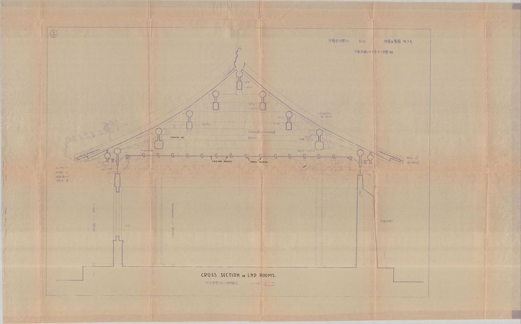 Miniature of Zhihua Hall (Zhihuadian, Hall of Transforming Wisdom), cross section of end rooms