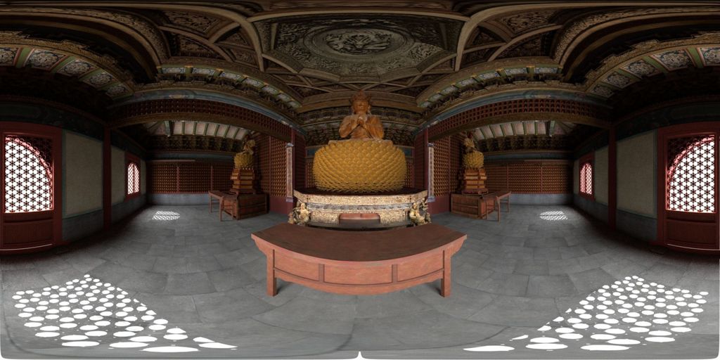 Miniature of Wanfo Pavilion (Wanfoge, Ten Thousand Buddhas Pavilion), interior