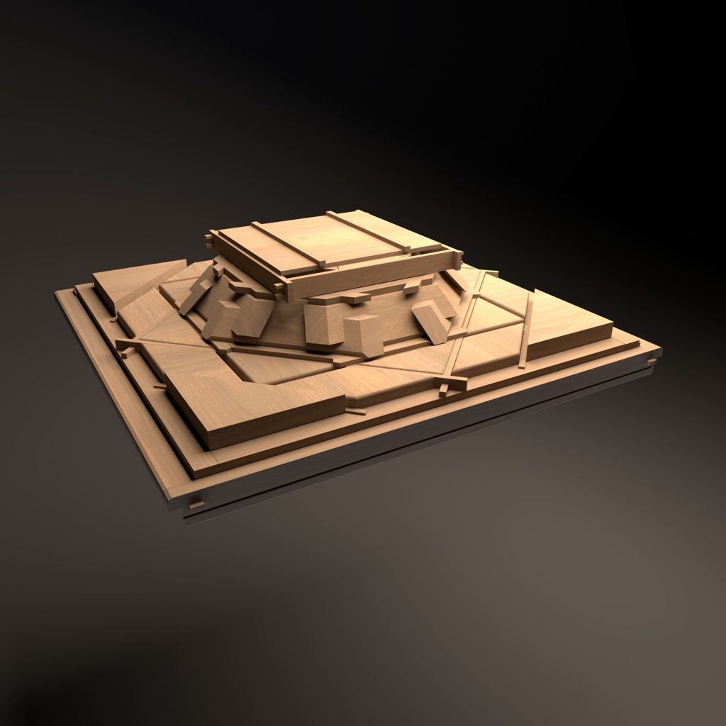 Miniature of Coffered Ceiling from Wanfo Pavilion (Wanfoge, Ten Thousand Buddhas Pavilion), 3D reconstruction still image