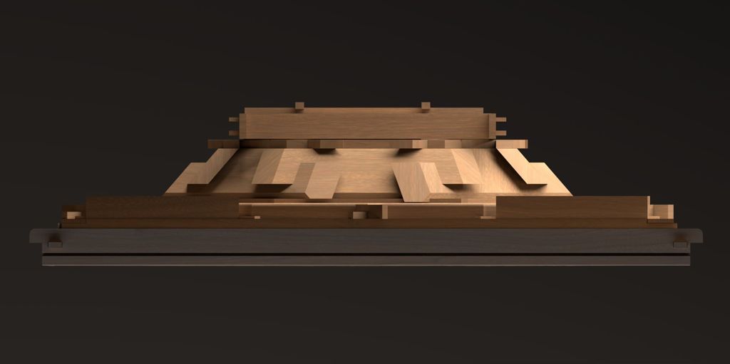Miniature of Coffered Ceiling from Wanfo Pavilion (Wanfoge, Ten Thousand Buddhas Pavilion), 3D reconstruction still image