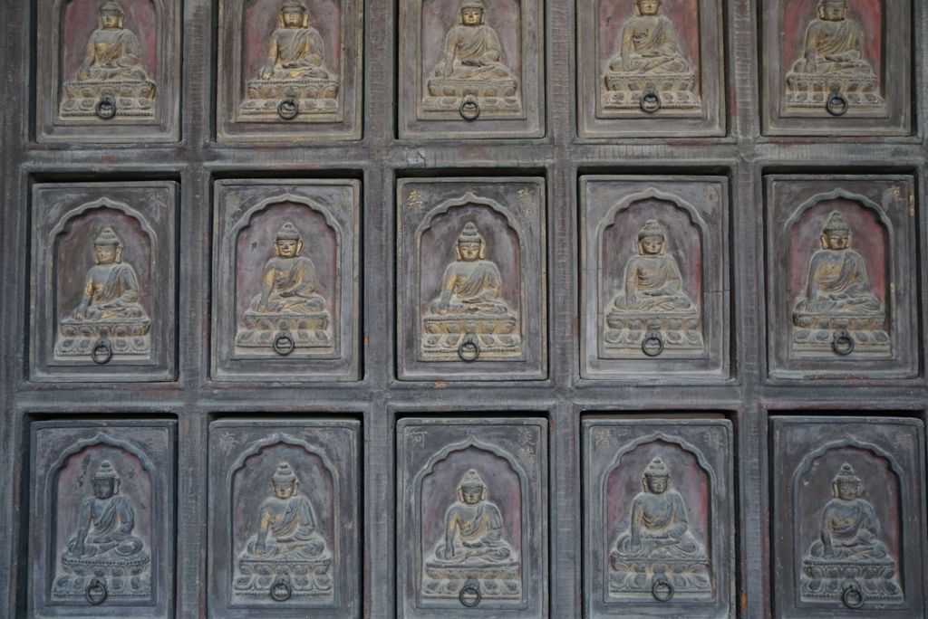 Miniature of Zhihua Hall (Zhihuadian, Hall of Transforming Wisdom), scripture cabinets