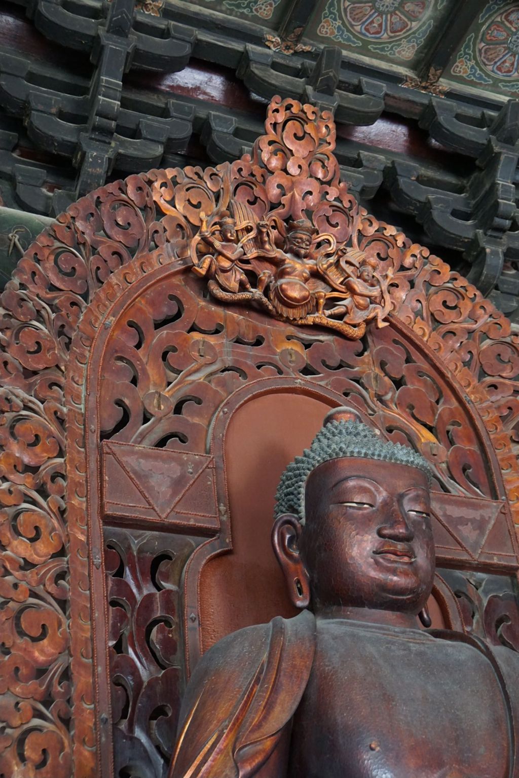 Miniature of Dazhi Hall (Dazhidian, Hall of Great Wisdom), seated bodhisattva