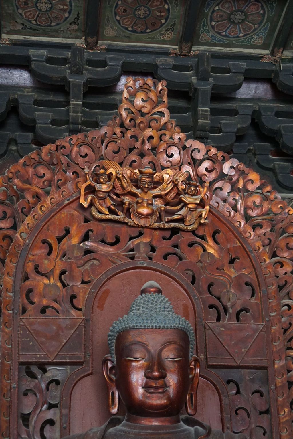 Miniature of Dazhi Hall (Dazhidian, Hall of Great Wisdom), seated bodhisattva