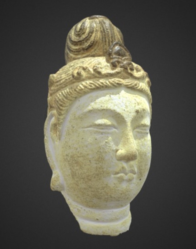 Miniature of Bodhisattva Head, 3D model