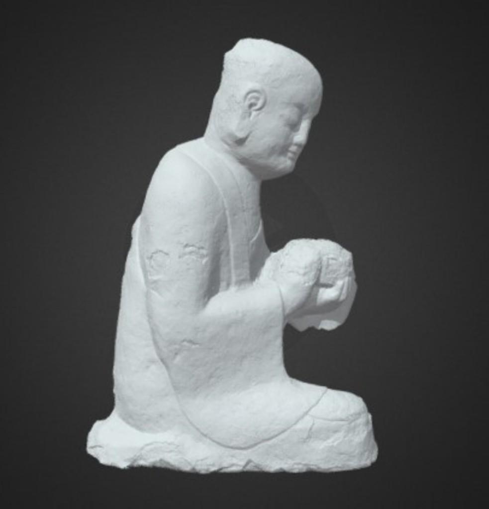 Miniature of Monk Kneeling, 3D model