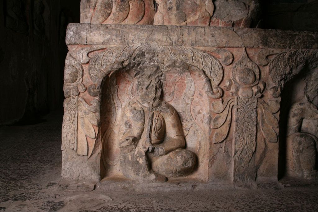 Miniature of Northern Xiangtangshan, Middle Cave, altar base, front