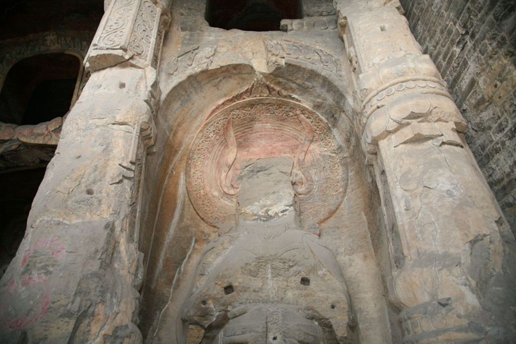 Miniature of Northern Xiangtangshan, Middle Cave, façade