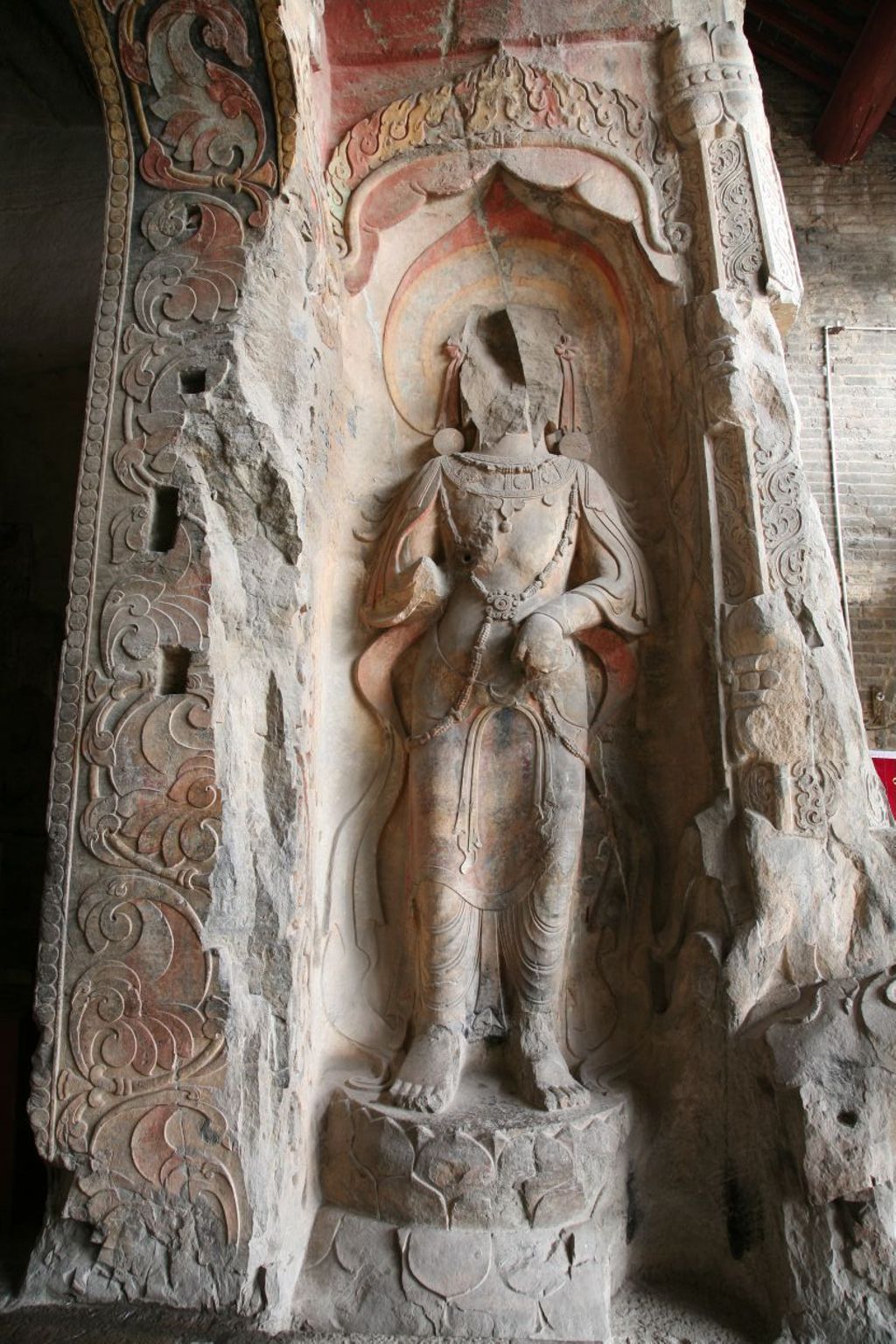 Miniature of Northern Xiangtangshan, Middle Cave, standing bodhisattva