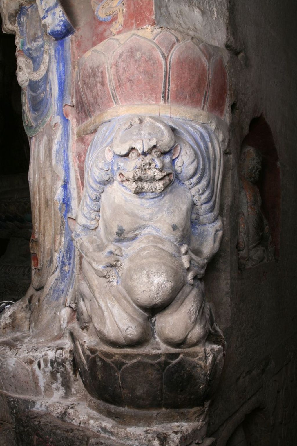 Miniature of Northern Xiangtangshan, Middle Cave, monster