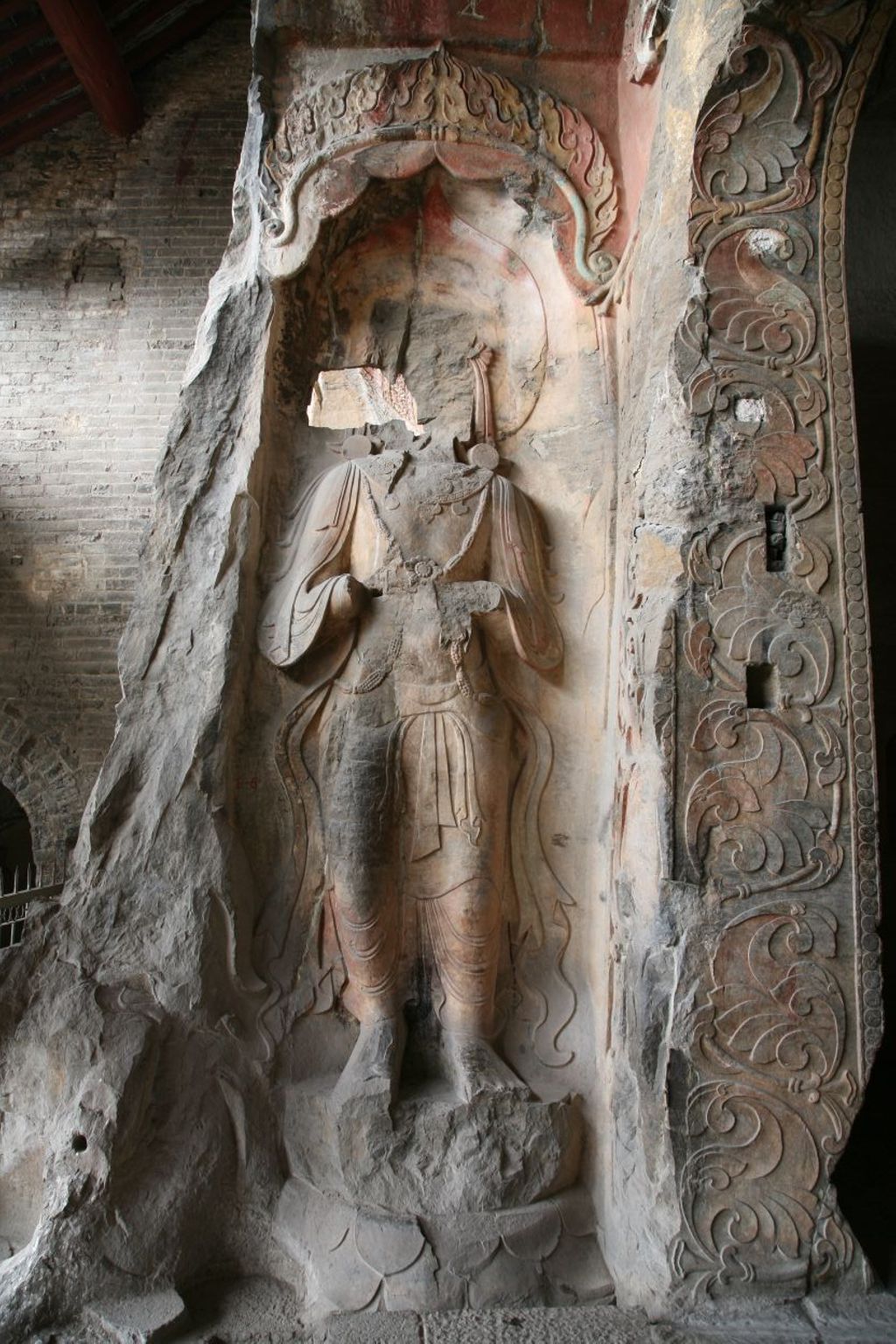 Miniature of Northern Xiangtangshan, Middle Cave, standing bodhisattva